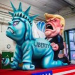 Trump f******* the Statue of Liberty; source: faz.netsource- faz.net